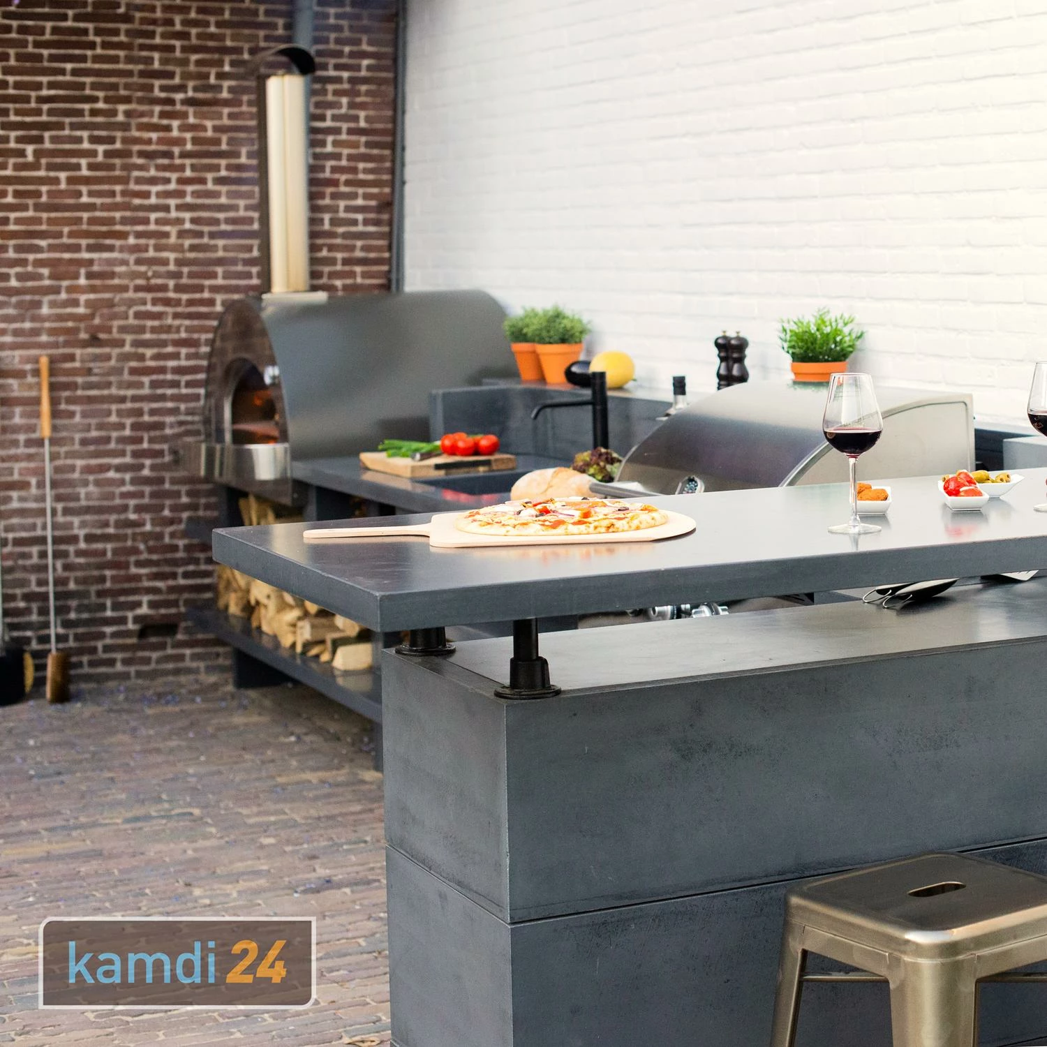 Alfa Forni Pizzaofen 4 Pizze Grau Ohne Unterbau 7 Alfa Forni Pizzaofen 4 Pizze Grau Ohne Unterbau – Bild 7