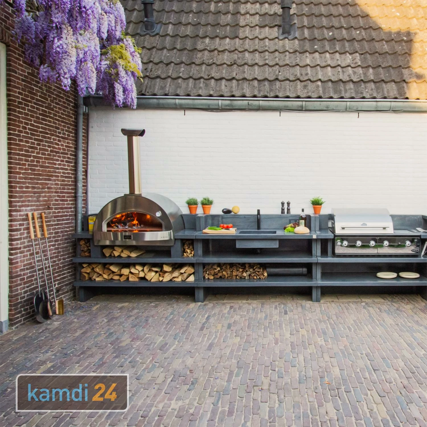 Alfa Forni Pizzaofen 4 Pizze Grau Ohne Unterbau 8 Alfa Forni Pizzaofen 4 Pizze Grau Ohne Unterbau – Bild 8