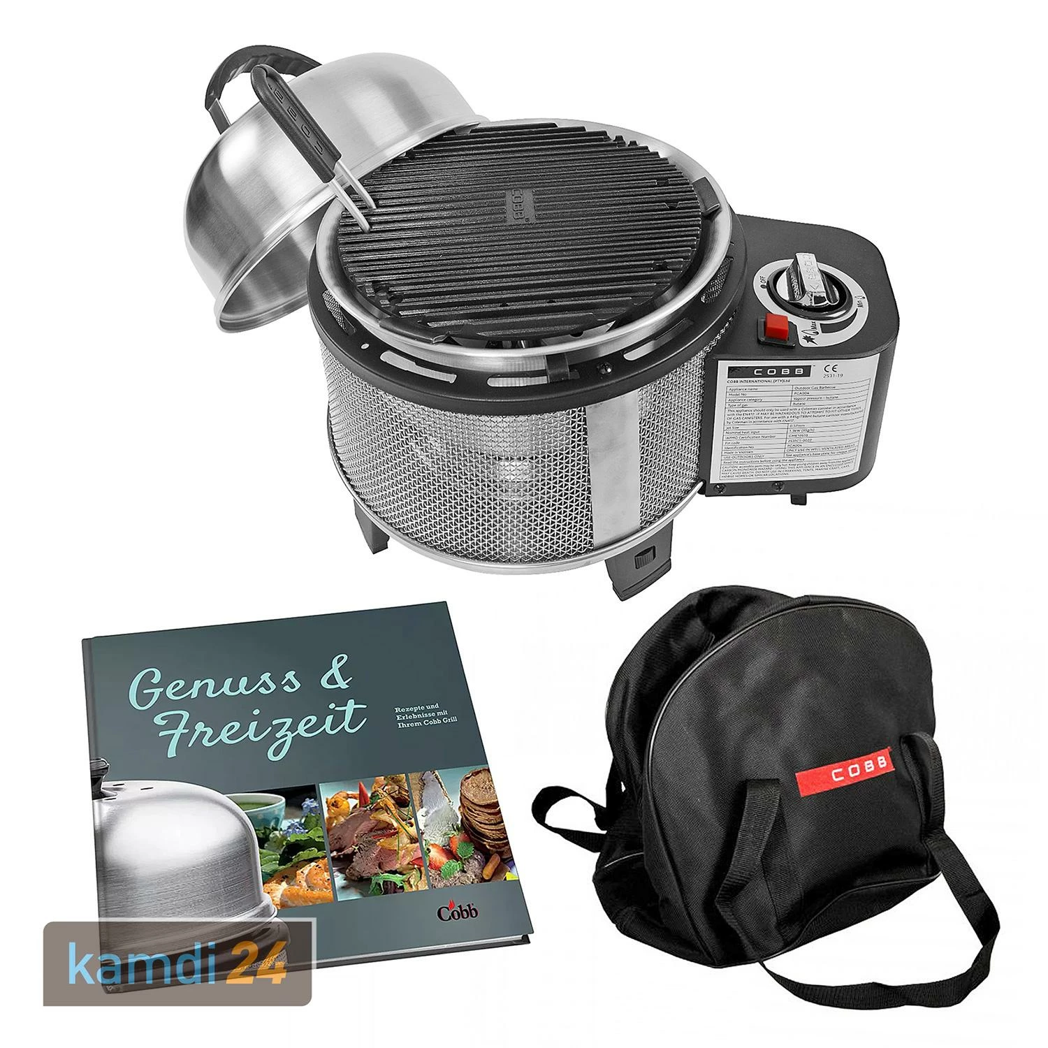 Cobb Premier Gas-Edelstahlgrill Inkl. Tragetasche Und Kochbuch 1 Cobb Premier Gas-Edelstahlgrill Inkl. Tragetasche Und Kochbuch
