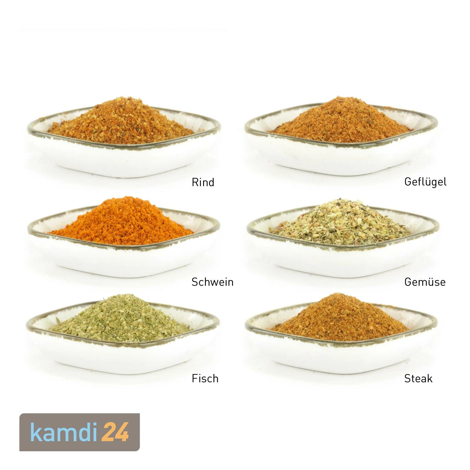 Don Marco´s Barbecue Basic Line Grillgewürze 6er-Set: Rind, Schwein, Fisch, Geflügel, Gemüse & Steak 2 Don Marco´s Barbecue Basic Line Grillgewürze 6er-Set: Rind, Schwein, Fisch, Geflügel, Gemüse & Steak – Bild 2