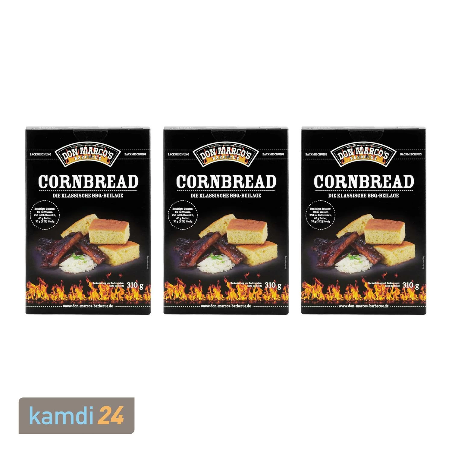 Don Marco´s Barbecue Cornbread Backmischung 3er-Set 1 Don Marco´s Barbecue Cornbread Backmischung 3er-Set