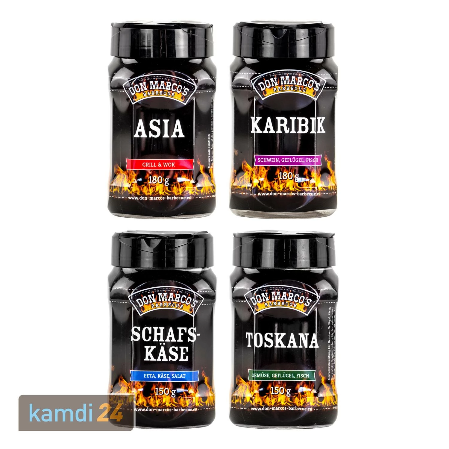 Don Marco´s Barbecue-Gewürz-Set: Asia, Karibik, Schafskäse & Toskana 1 Don Marco´s Barbecue-Gewürz-Set: Asia, Karibik, Schafskäse & Toskana