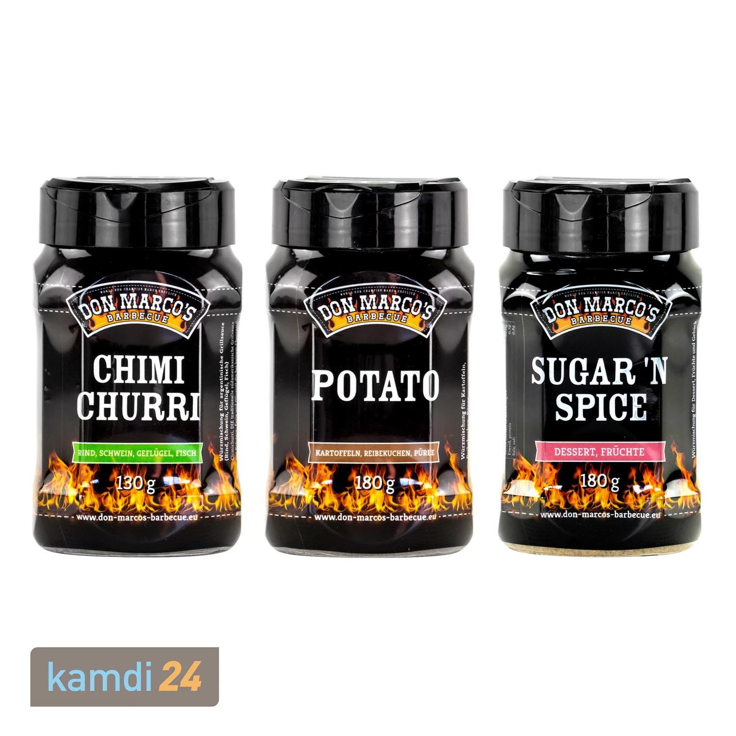 Don Marco´s Barbecue-Gewürz-Set: Chimichurri, Potato & Sugar´n Spice 1 Don Marco´s Barbecue-Gewürz-Set: Chimichurri, Potato & Sugar´n Spice