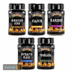 Don Marco´s Barbecue-Gewürz-Set: Jamaican Jerk, Cajun, Karibik, Schafskäse & Toskana