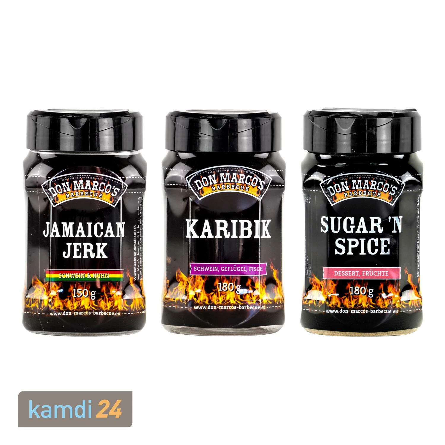 Don Marco´s Barbecue-Gewürz-Set: Jamaican Jerk, Karibik & Sugar´n Spice 1 Don Marco´s Barbecue-Gewürz-Set: Jamaican Jerk, Karibik & Sugar´n Spice