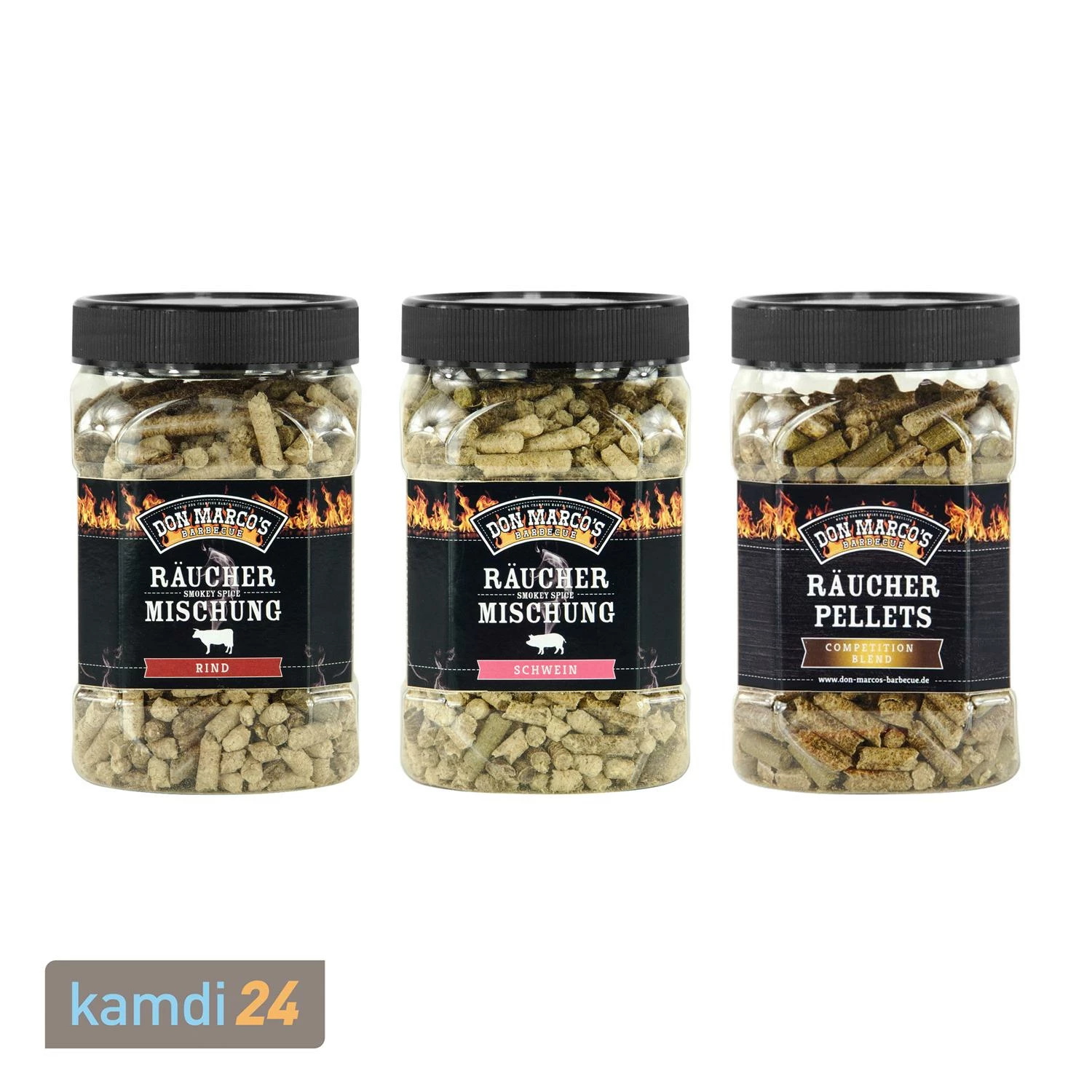 Don Marco´s Räucherpellets 3er-Set: Für Rind, Für Schwein Und Competition Blend 1 Don Marco´s Räucherpellets 3er-Set: Für Rind, Für Schwein Und Competition Blend