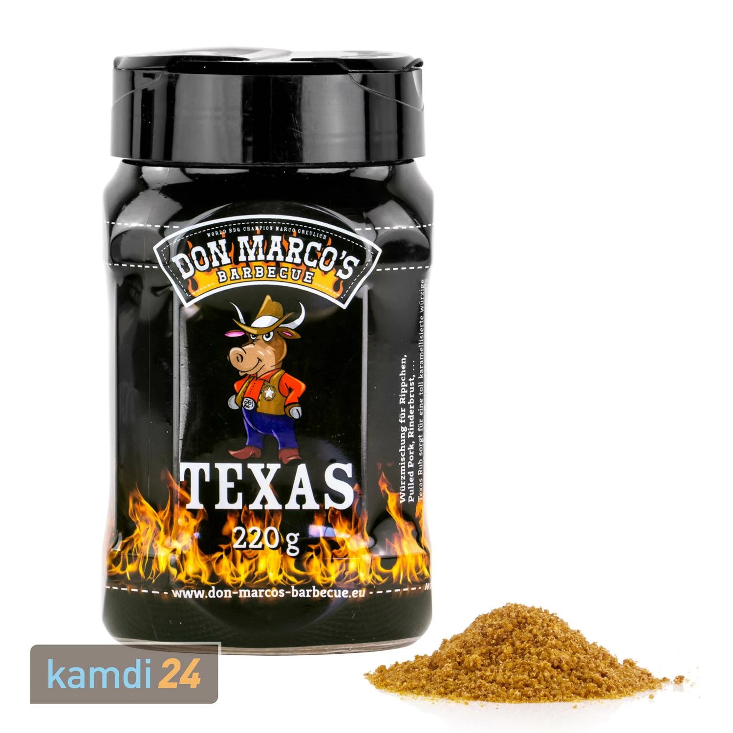 Don Marco´s Rub-Set: PigWing® Seasoning, Pork Powder, Texas Style, Chipotle Butter & Dip Seasoning, BBQ-Booster 4 Don Marco´s Rub-Set: PigWing® Seasoning, Pork Powder, Texas Style, Chipotle Butter & Dip Seasoning, BBQ-Booster – Bild 4