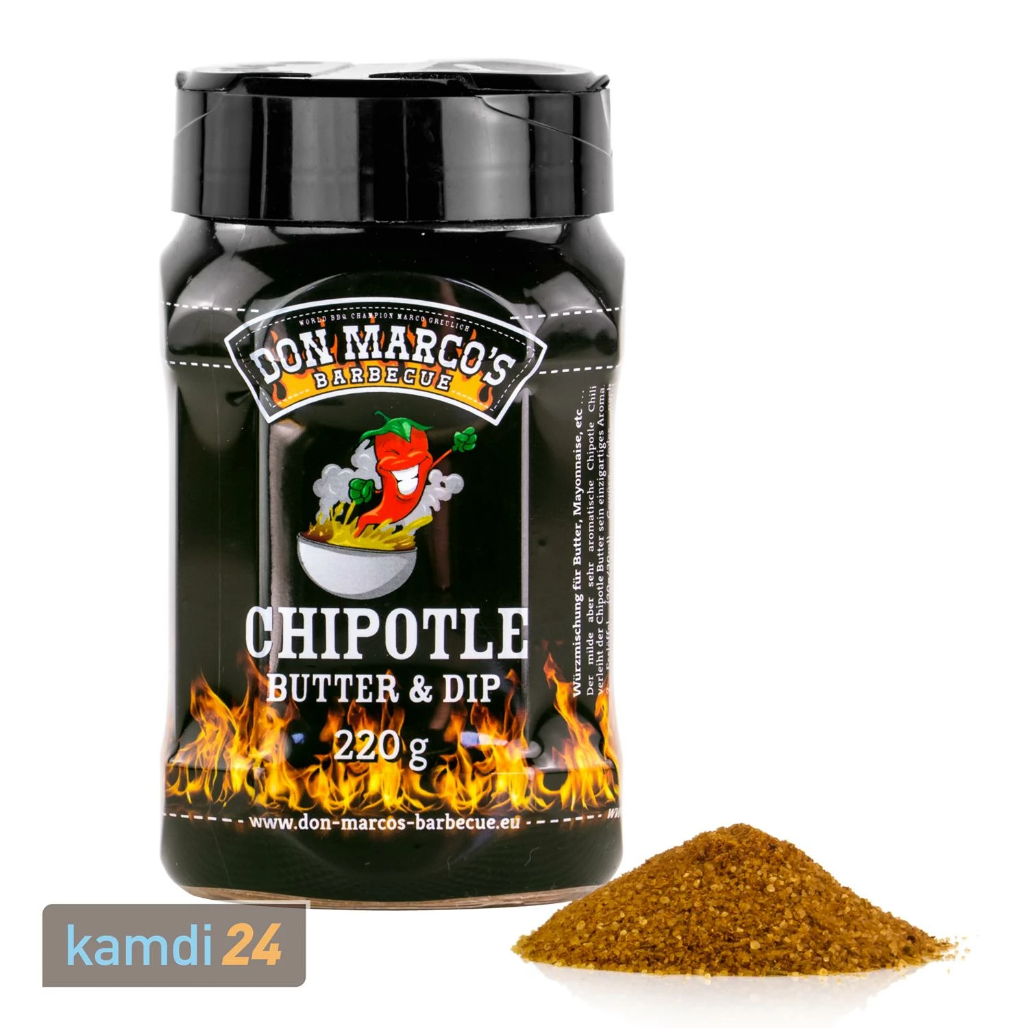 Don Marco´s Rub-Set: PigWing® Seasoning, Pork Powder, Texas Style, Chipotle Butter & Dip Seasoning, BBQ-Booster 5 Don Marco´s Rub-Set: PigWing® Seasoning, Pork Powder, Texas Style, Chipotle Butter & Dip Seasoning, BBQ-Booster – Bild 5