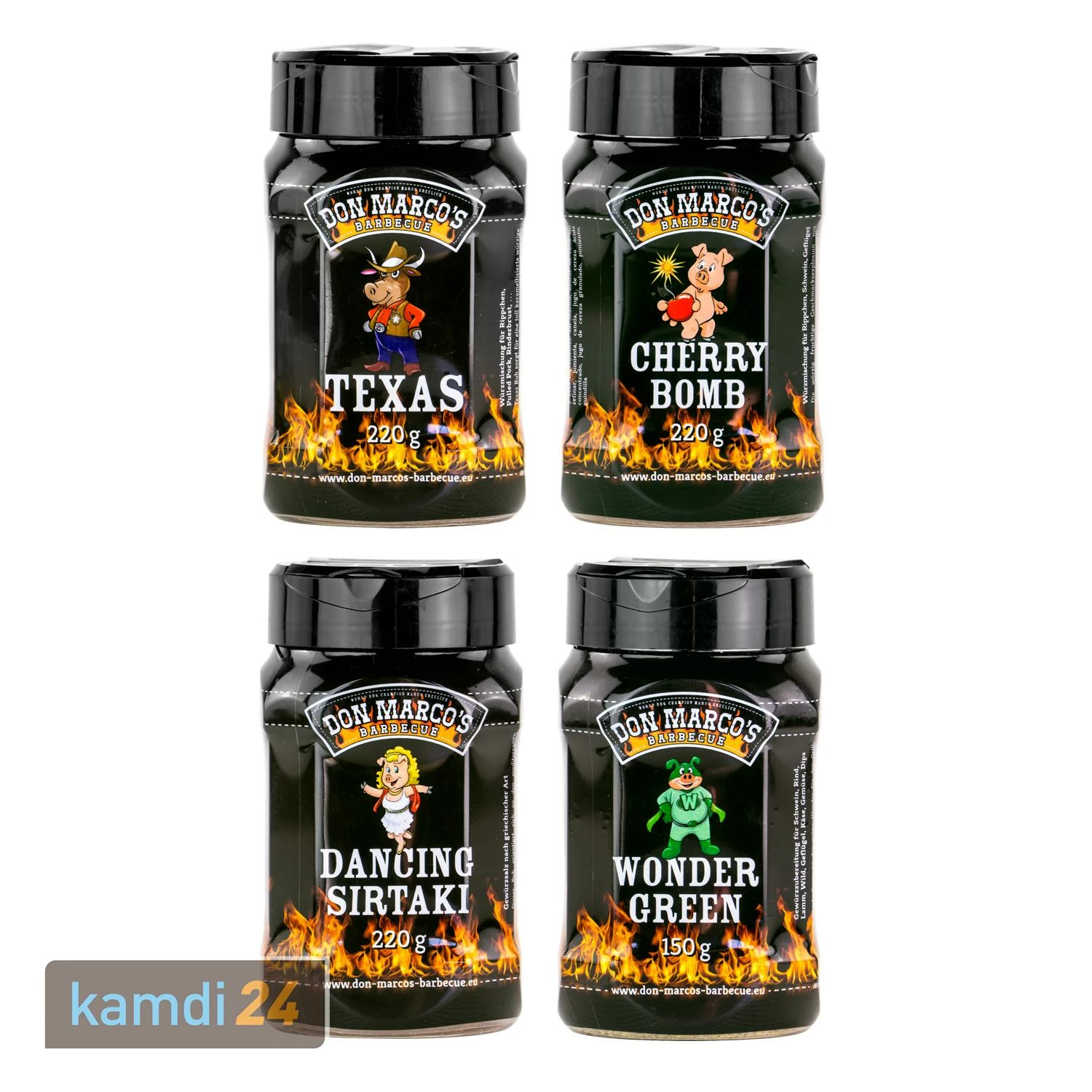 Don Marco´s Rub-Set: Texas Style, Cherry Bomb, Dancing Sirtaki & Wonder Green 1 Don Marco´s Rub-Set: Texas Style, Cherry Bomb, Dancing Sirtaki & Wonder Green