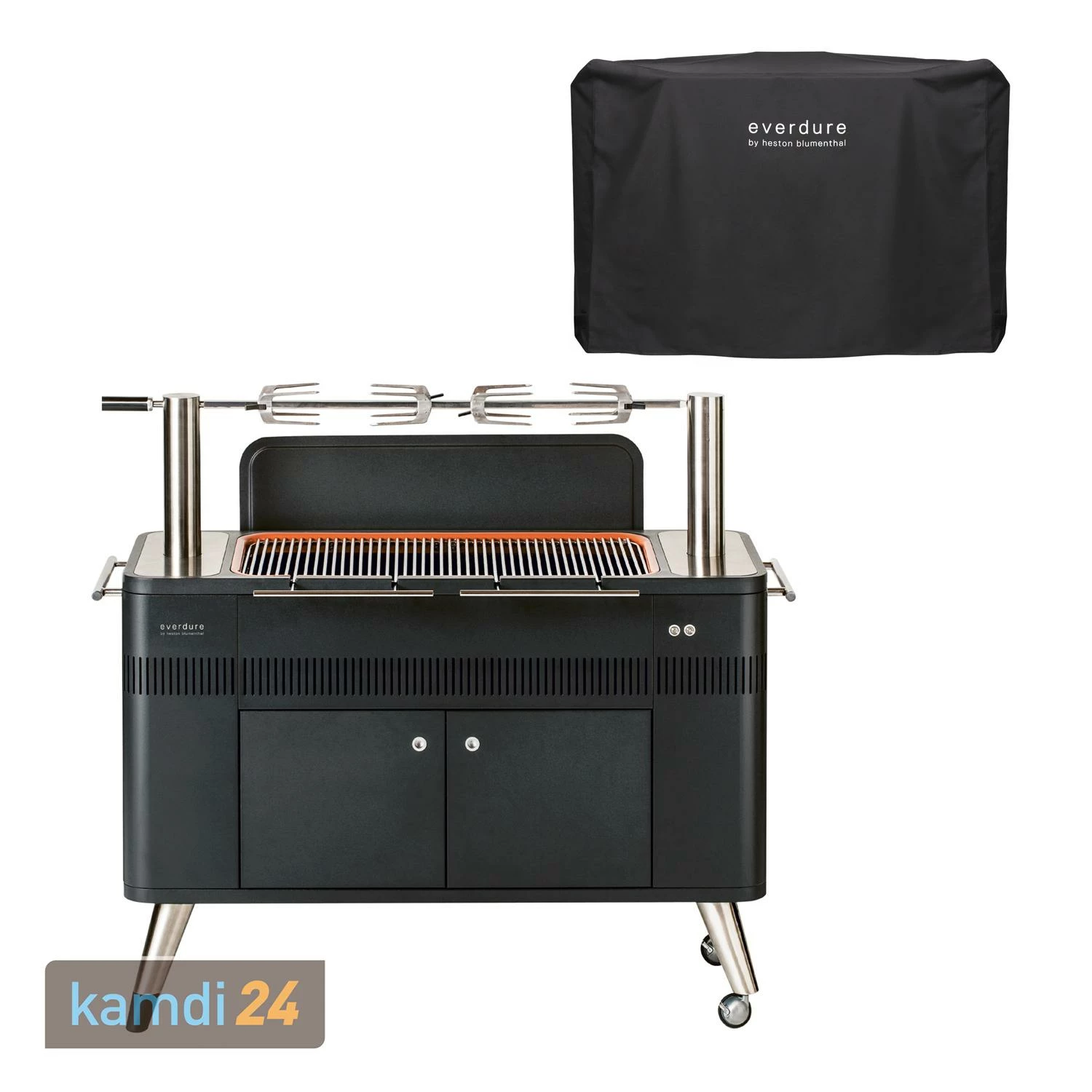 Everdure HUB™ Holzkohlegrill + Abdeckhaube 1 Everdure HUB™ Holzkohlegrill + Abdeckhaube