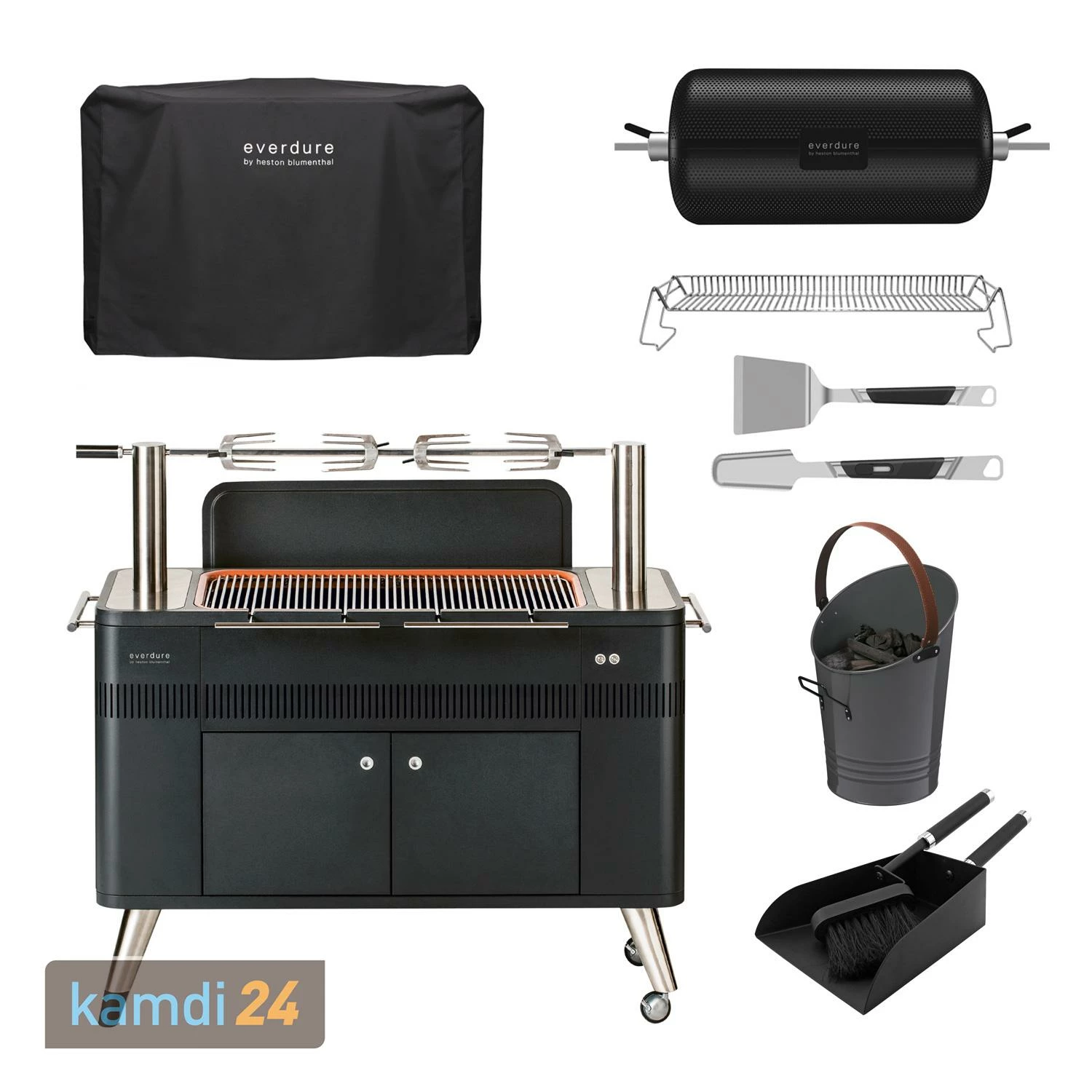 Everdure HUB™ Holzkohlegrill Komplett-Set 1 Everdure HUB™ Holzkohlegrill Komplett-Set
