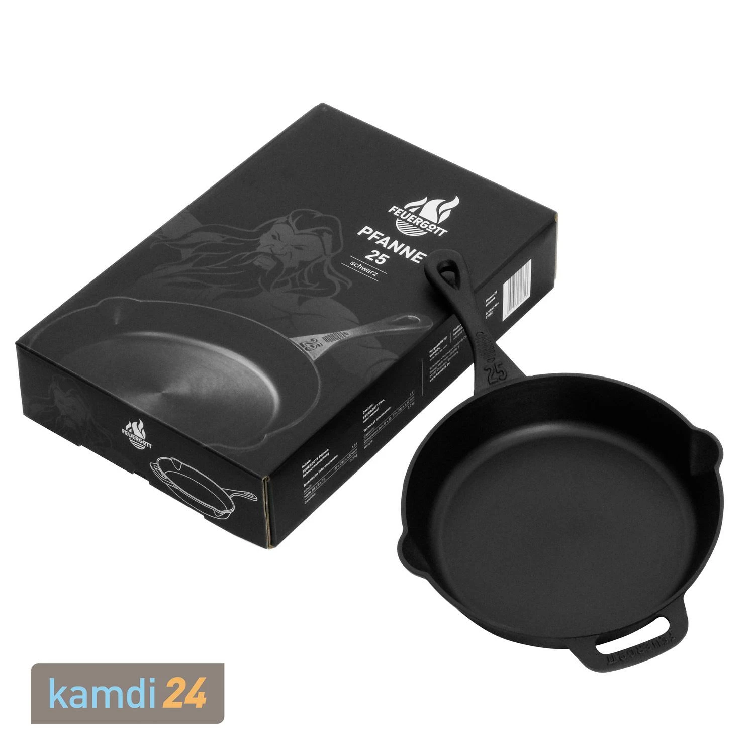 FEUERGOTT Feuerpfanne 25 Mit Stiel, Schwarz 4 FEUERGOTT Feuerpfanne 25 Mit Stiel, Schwarz – Bild 4