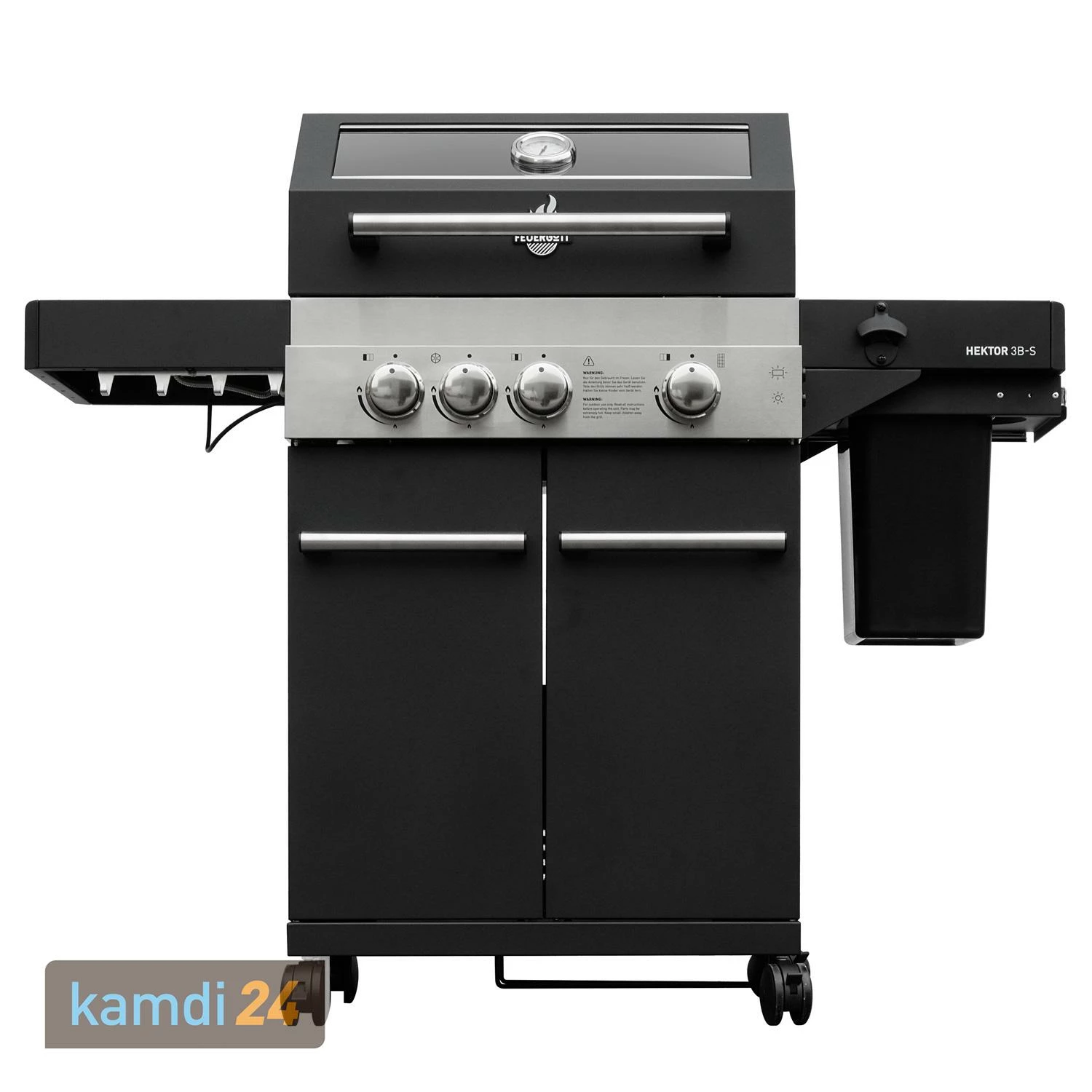 Feuergott Gas-Grillstation Hektor 3B-S Inkl. Abdeckhaube + Drehspieß 4 Feuergott Gas-Grillstation Hektor 3B-S Inkl. Abdeckhaube + Drehspieß – Bild 4