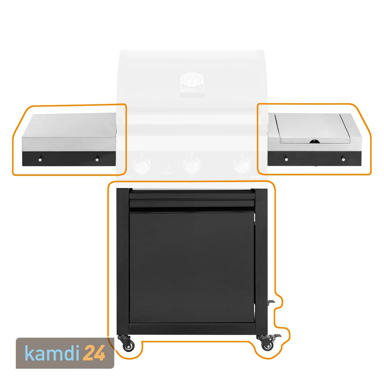 Grandhall Untergestell Für Premium G3 Einbau-Gasgrill 1 Grandhall Untergestell Für Premium G3 Einbau-Gasgrill