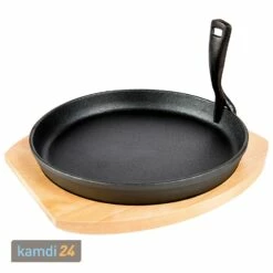 Grill Guru Grillplatte Large Aus Gusseisen Inkl. Griff + Untersetzer