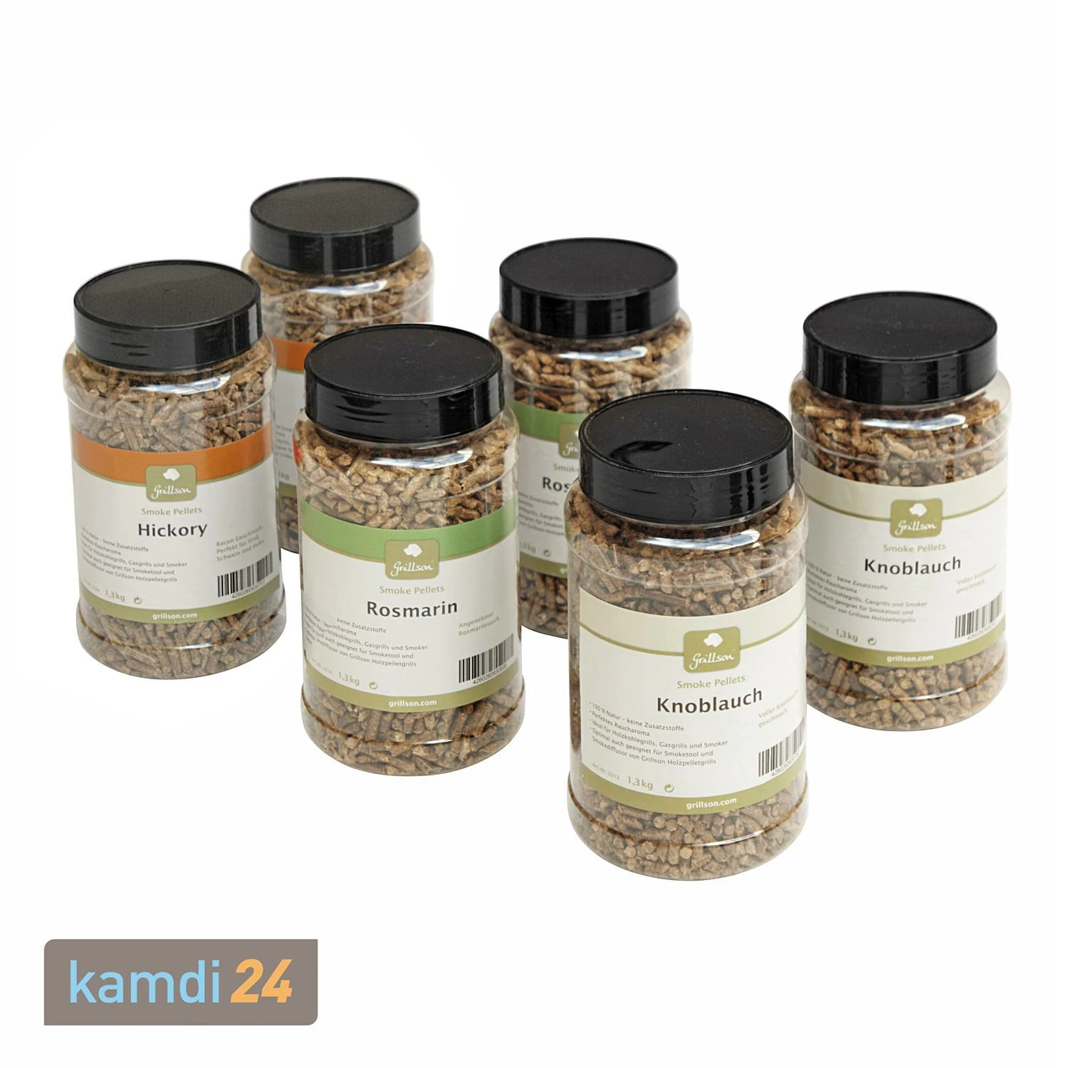 Grillson Smoke Pellets Set: 2x Rosmarin, 2x Knoblauch, 2x Hickory 1 Grillson Smoke Pellets Set: 2x Rosmarin, 2x Knoblauch, 2x Hickory