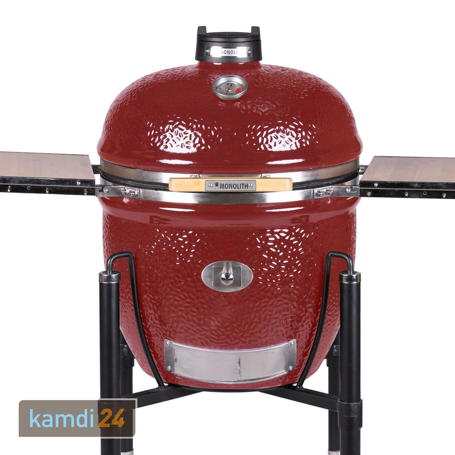 MONOLITH LeCHEF Keramikgrill PRO-Serie 2.0 Rot Mit Gestell Und Seitentischen 2 MONOLITH LeCHEF Keramikgrill PRO-Serie 2.0 Rot Mit Gestell Und Seitentischen – Bild 2