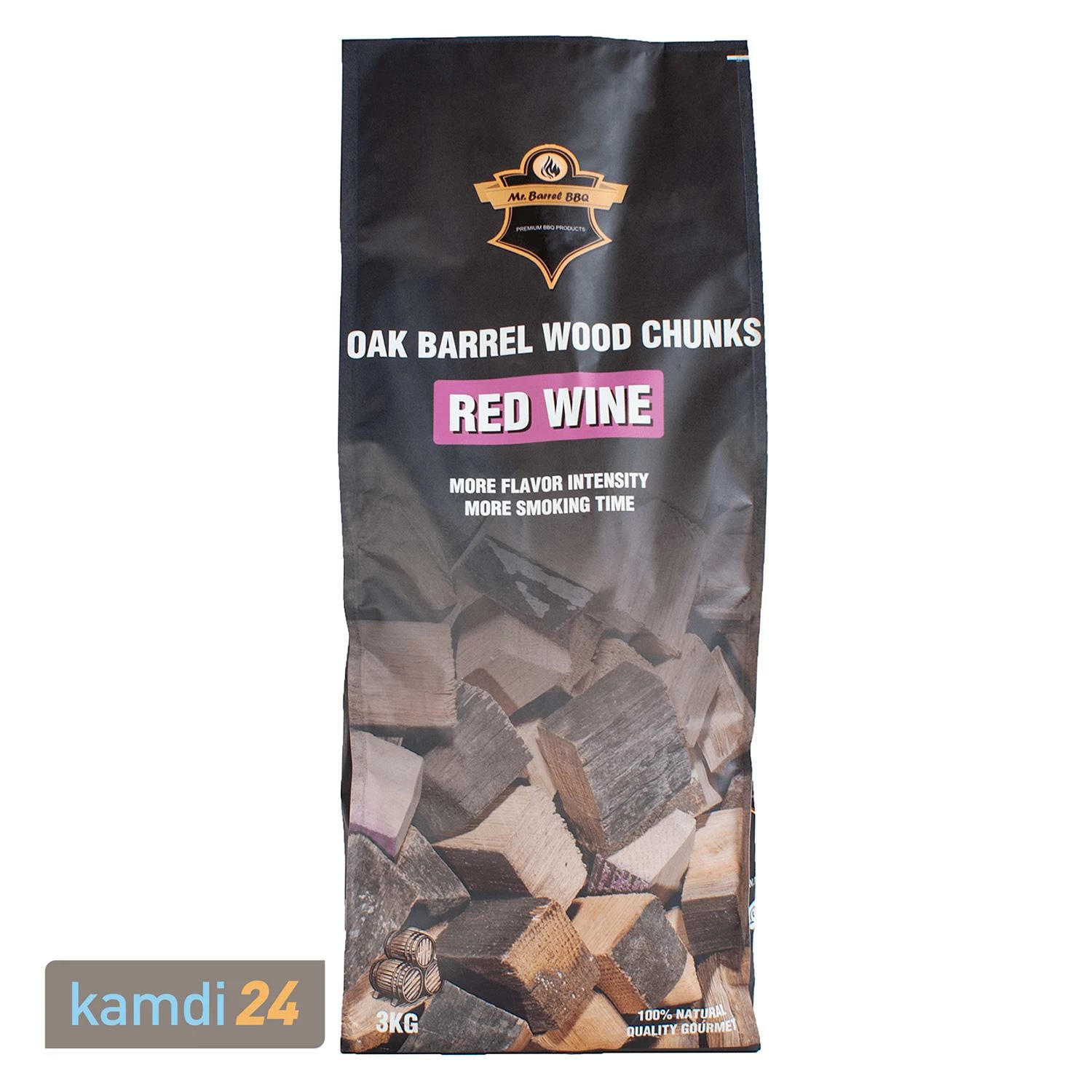 Mr. Barrel BBQ Chunks XL Red Wine, 3 Kg 1 Mr. Barrel BBQ Chunks XL Red Wine, 3 Kg
