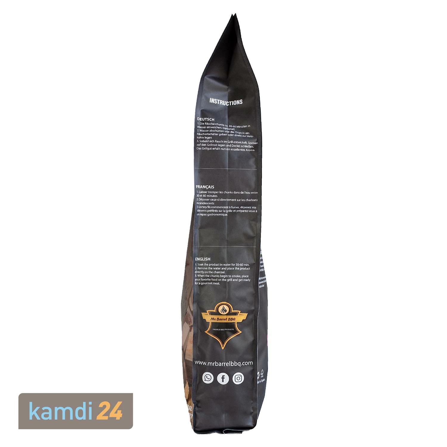 Mr. Barrel BBQ Chunks XL Whiskey, 3 Kg 4 Mr. Barrel BBQ Chunks XL Whiskey, 3 Kg – Bild 4