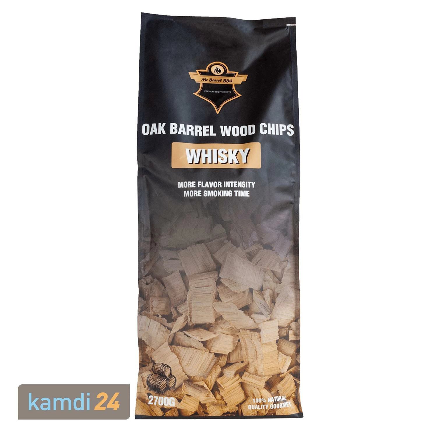 Mr. Barrel BBQ Smoking Chips XL Whiskey, 2,7 Kg 1 Mr. Barrel BBQ Smoking Chips XL Whiskey, 2,7 Kg