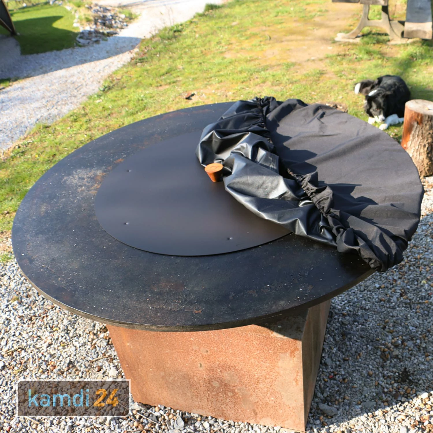 OFYR Deckel-Set Lösch- Und Softschutzdeckel Schwarz Für XL Corten 150 7 OFYR Deckel-Set Lösch- Und Softschutzdeckel Schwarz Für XL Corten 150 – Bild 7