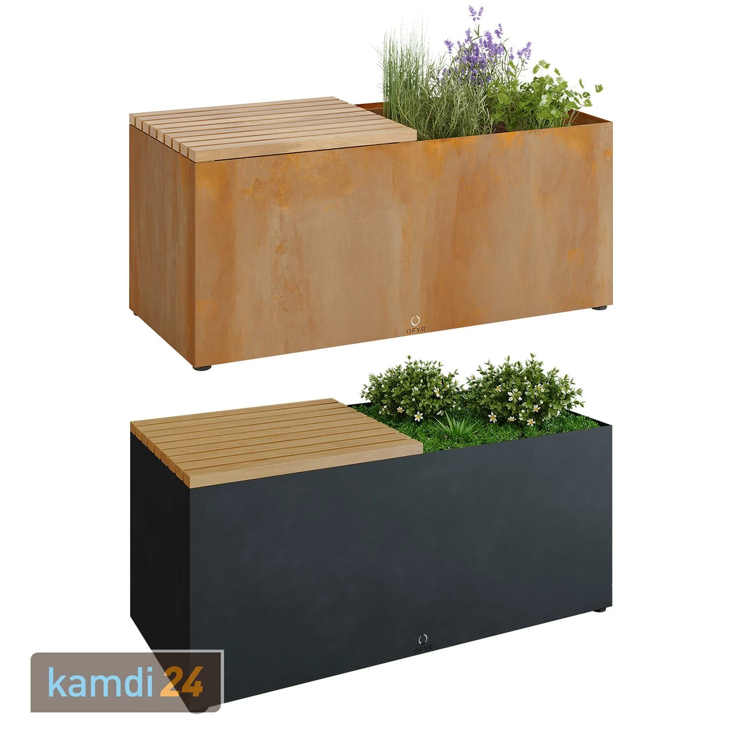 OFYR Gartenbank Corten Mit Pflanzenschale 4 OFYR Gartenbank Corten Mit Pflanzenschale – Bild 4