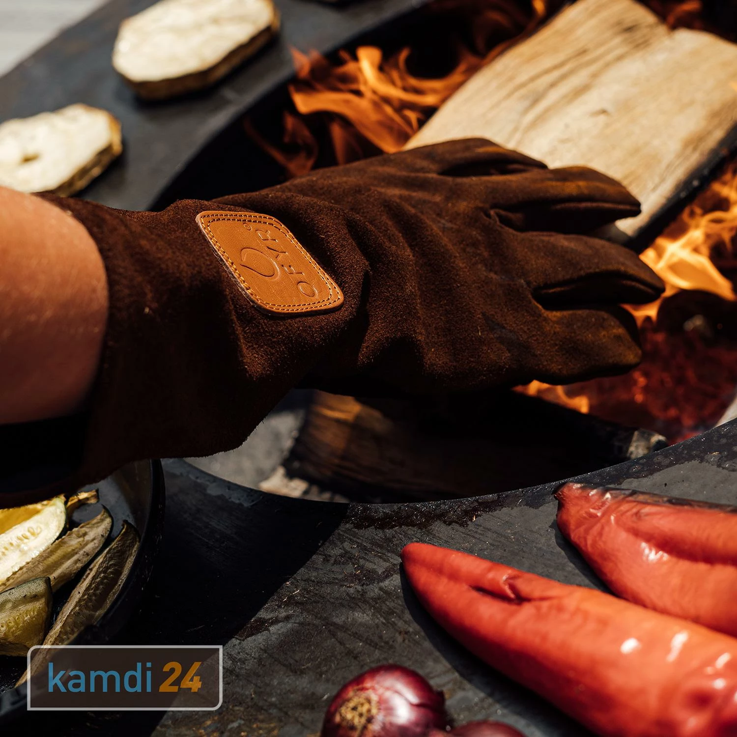 OFYR Grillhandschuhe Wildleder Braun 3 OFYR Grillhandschuhe Wildleder Braun – Bild 3