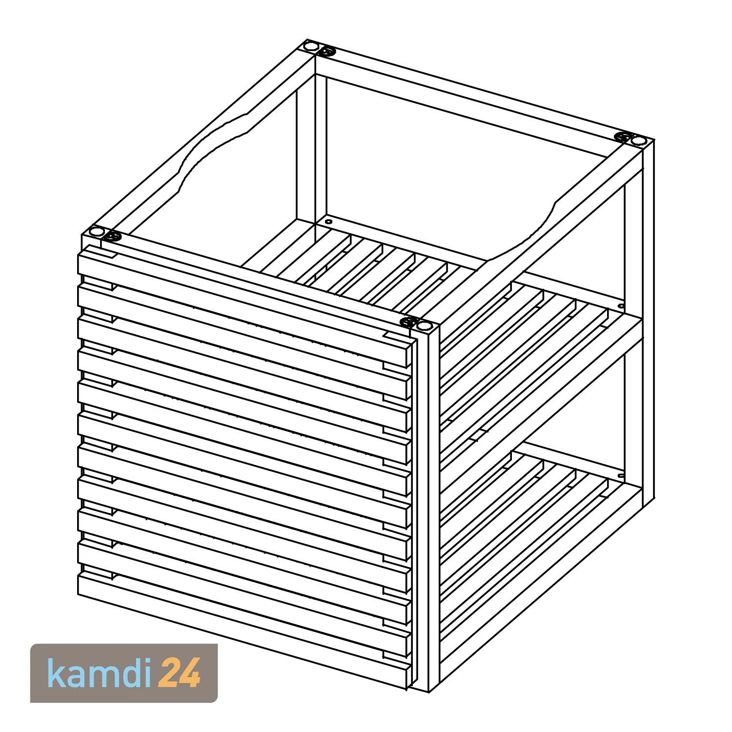 OFYR Holzeinsatz Für Sockel PRO Teakholz Klein Mit Tür 5 OFYR Holzeinsatz Für Sockel PRO Teakholz Klein Mit Tür – Bild 5