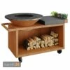 OFYR Island Corten 100 PRO Grill & Feuerstelle Mit Arbeitsplatte Keramik