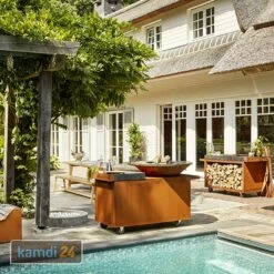 OFYR Island Corten 100 PRO Grill & Feuerstelle Mit Arbeitsplatte Keramik -WEBER Verkäufe ofyr island corten 100 pro grill feuerstelle mit arbeitsplatte keramik 22239 m 3