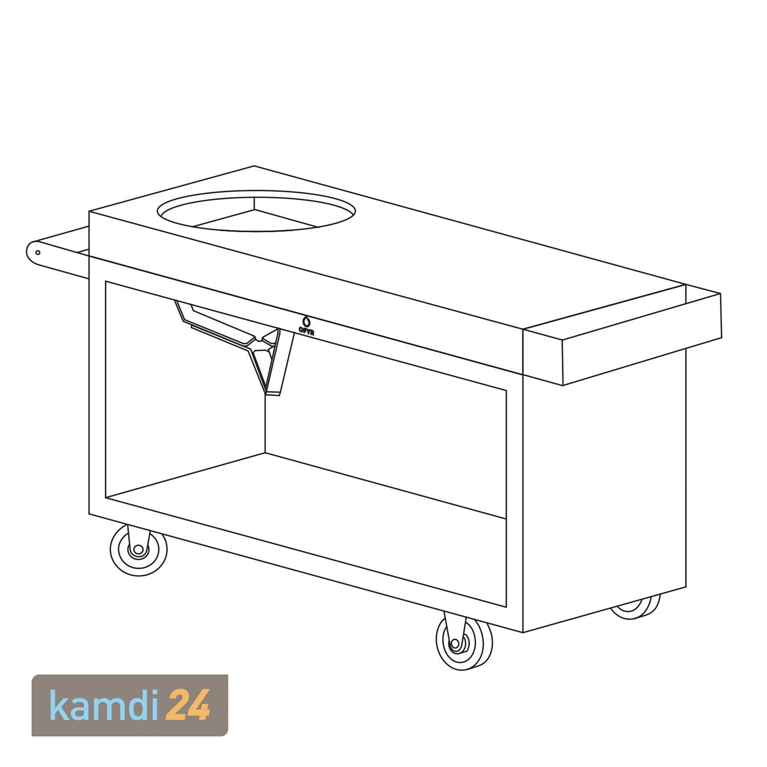 OFYR Sockel Black 135 PRO Teakholz Für Kamado BGE 3 OFYR Sockel Black 135 PRO Teakholz Für Kamado BGE – Bild 3