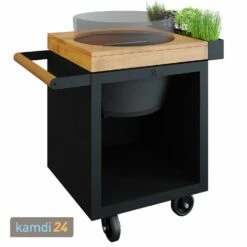 OFYR Sockel Black 65 PRO Teakholz Für Kamado BGE