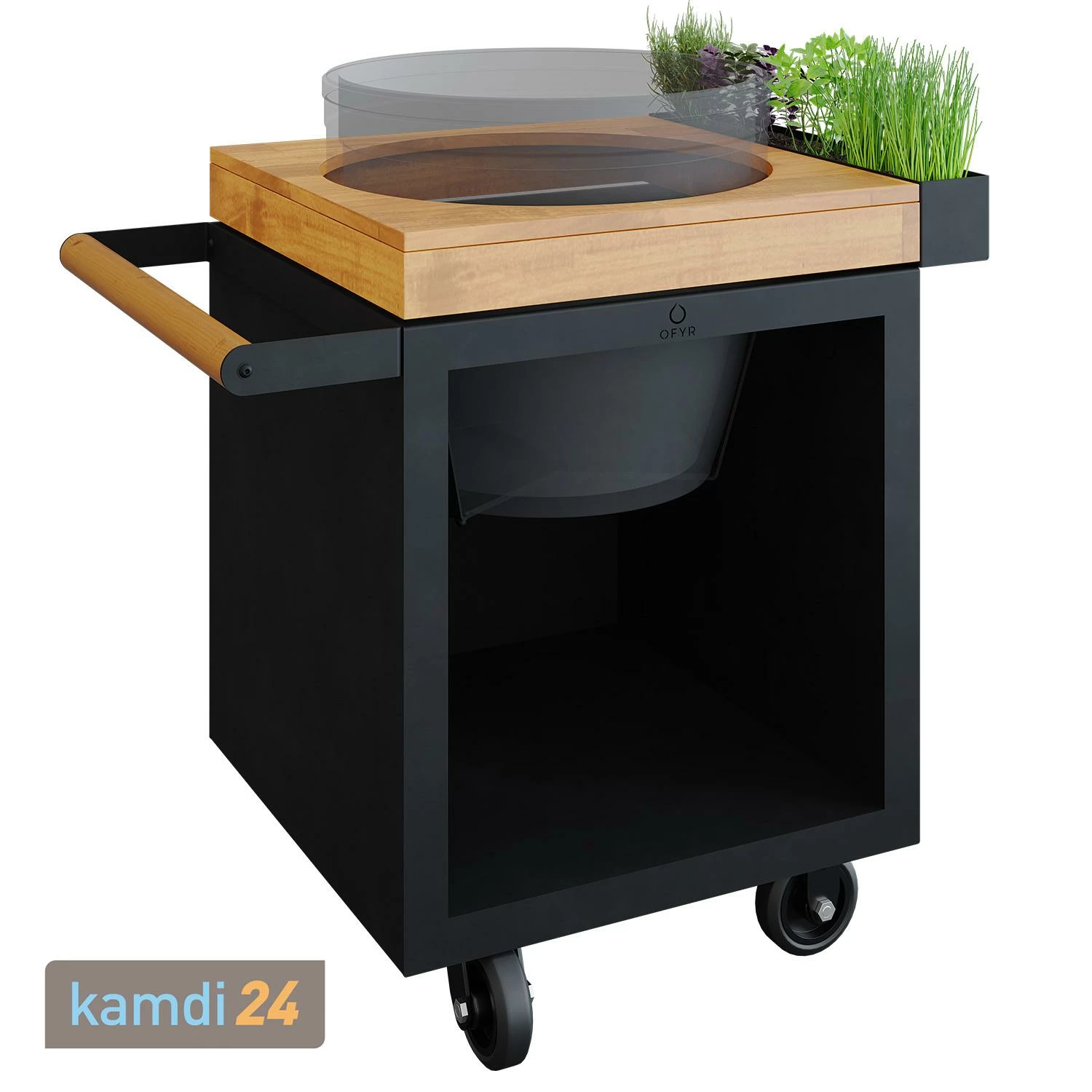 OFYR Sockel Black 65 PRO Teakholz Für Kamado BGE 1 OFYR Sockel Black 65 PRO Teakholz Für Kamado BGE