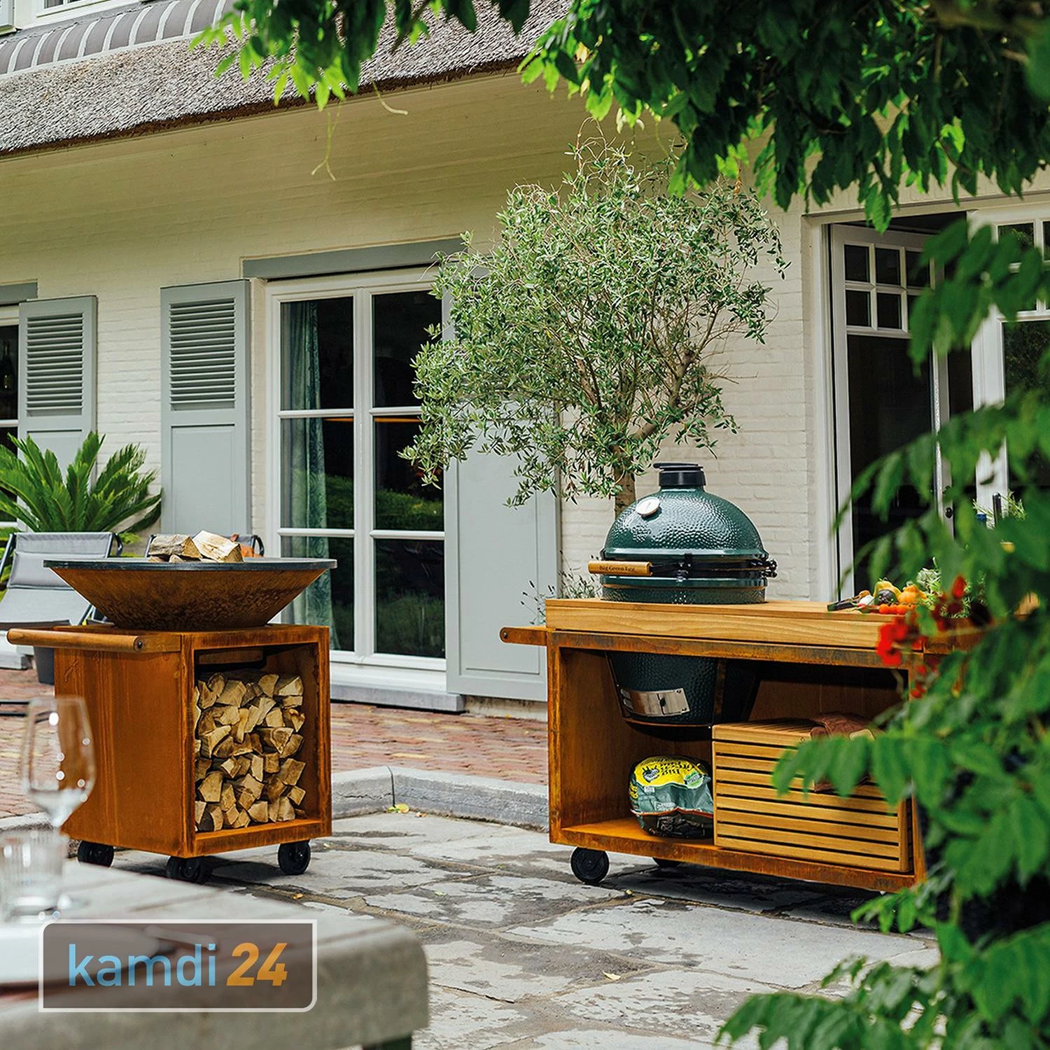 OFYR Sockel Corten 135 PRO Teakholz Für Kamado BGE 4 OFYR Sockel Corten 135 PRO Teakholz Für Kamado BGE – Bild 4