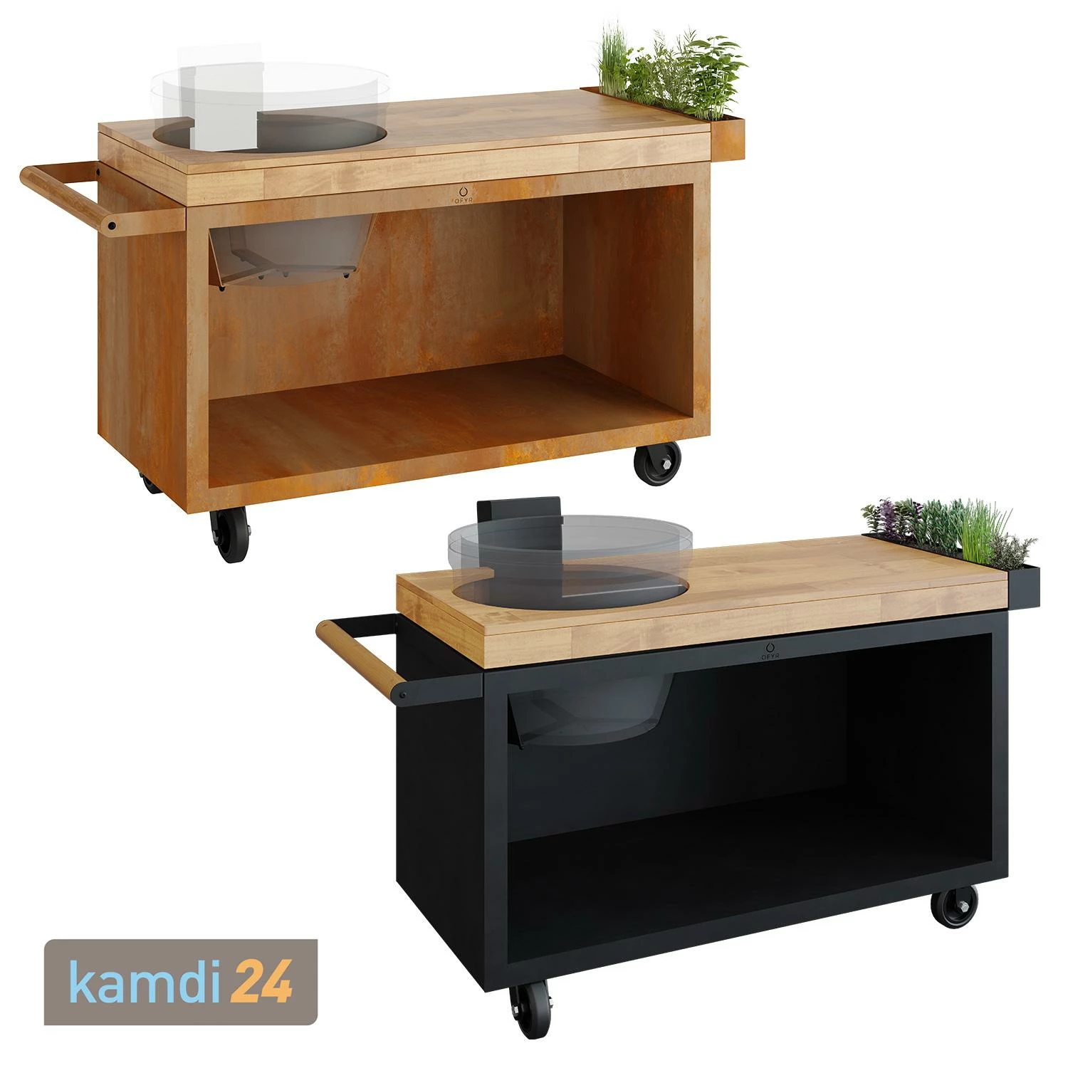 OFYR Sockel Corten 135 PRO Teakholz Für Kamado KJ 4 OFYR Sockel Corten 135 PRO Teakholz Für Kamado KJ – Bild 4