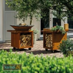 OFYR Sockel Corten 65 PRO Mit Arbeitsplatte Teakholz 13 OFYR Sockel Corten 65 PRO Mit Arbeitsplatte Teakholz -WEBER Verkäufe ofyr sockel corten 65 pro mit arbeitsplatte teakholz 22403 m 2