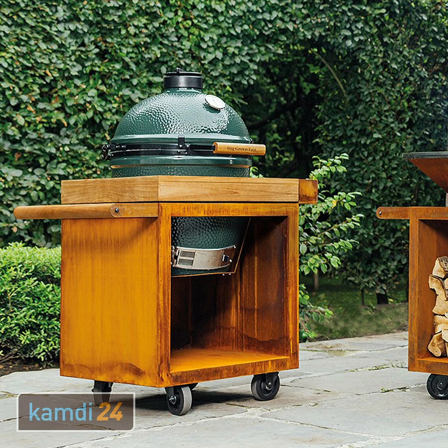 OFYR Sockel Corten 65 PRO Teakholz Für Kamado BGE 2 OFYR Sockel Corten 65 PRO Teakholz Für Kamado BGE – Bild 2