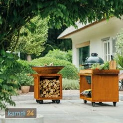 OFYR Sockel Corten 65 PRO Teakholz Für Kamado BGE 11 OFYR Sockel Corten 65 PRO Teakholz Für Kamado BGE -WEBER Verkäufe ofyr sockel corten 65 pro teakholz fuer kamado bge m 2