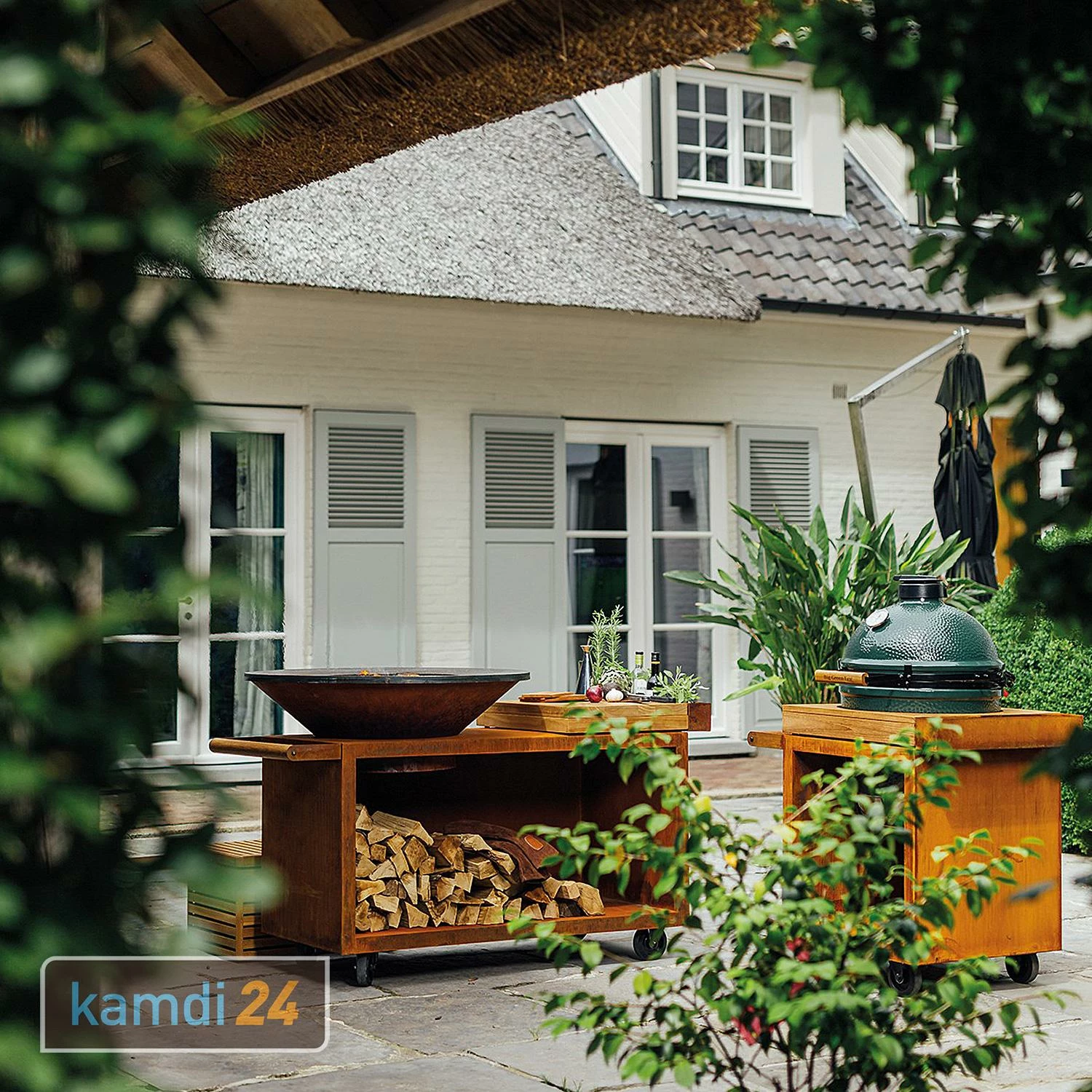 OFYR Sockel Corten 65 PRO Teakholz Für Kamado BGE 5 OFYR Sockel Corten 65 PRO Teakholz Für Kamado BGE – Bild 5