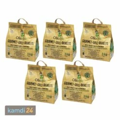 OlioBric Grill-Briketts, Eiform, 5 X 3 Kg (15 Kg)