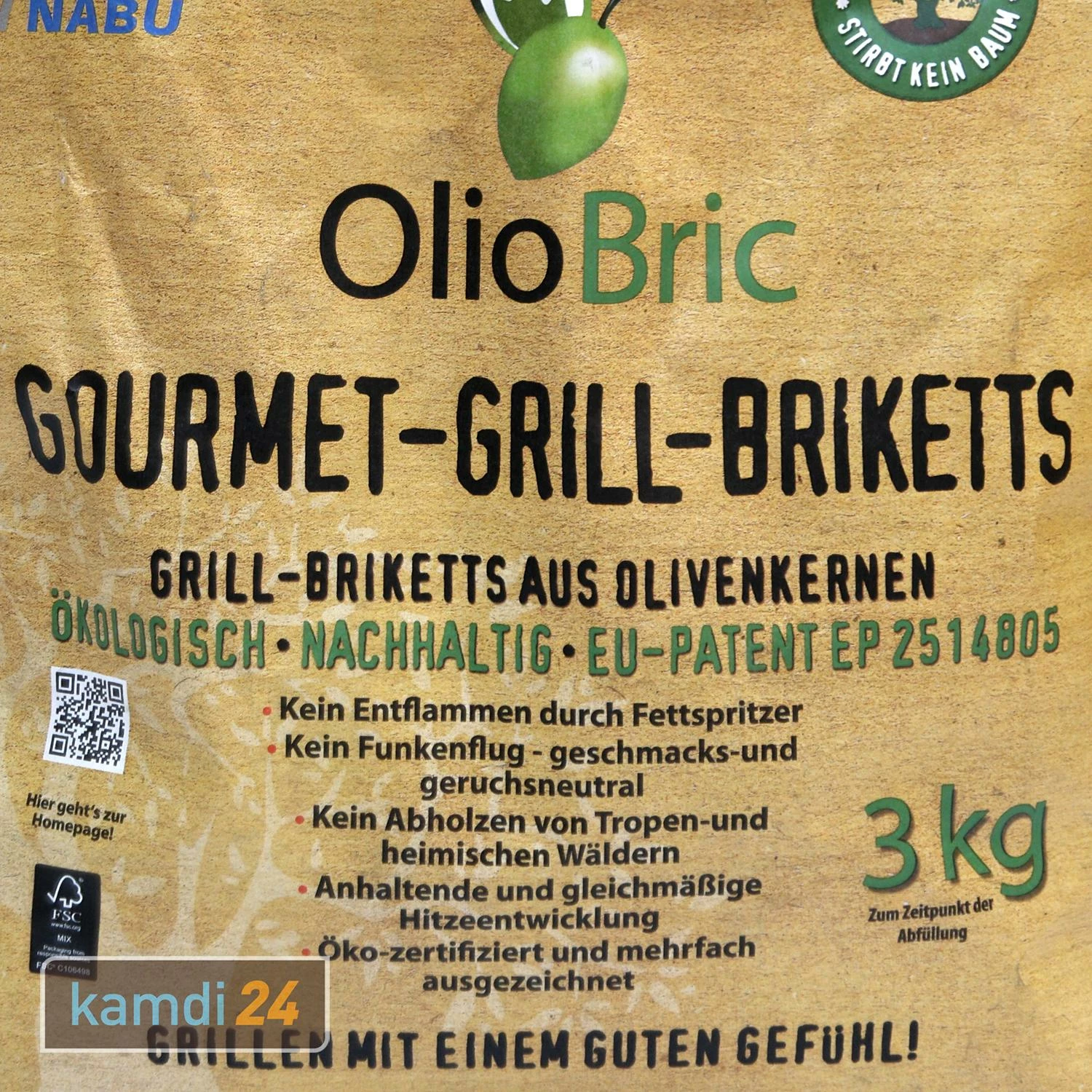 OlioBric Grill-Briketts, Eiform, 5 X 3 Kg (15 Kg) 12 OlioBric Grill-Briketts, Eiform, 5 X 3 Kg (15 Kg) – Bild 12