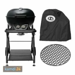 Outdoorchef Ascona 570 G Gas-Kugelgrill All Black + Abdeckhaube + Gussrost