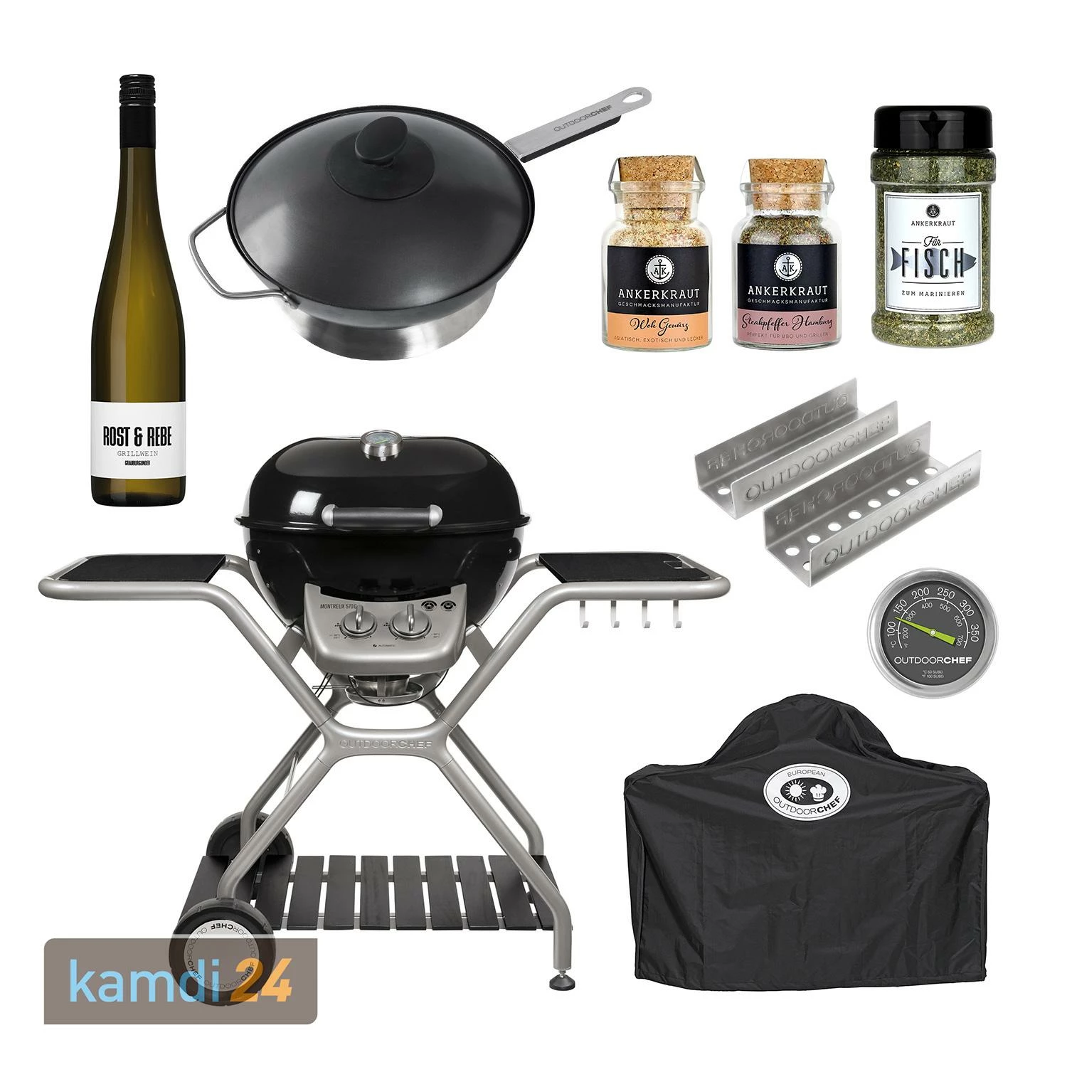Outdoorchef Montreux 570 G Granit Gas-Kugelgrill Geschenkset 1 Outdoorchef Montreux 570 G Granit Gas-Kugelgrill Geschenkset
