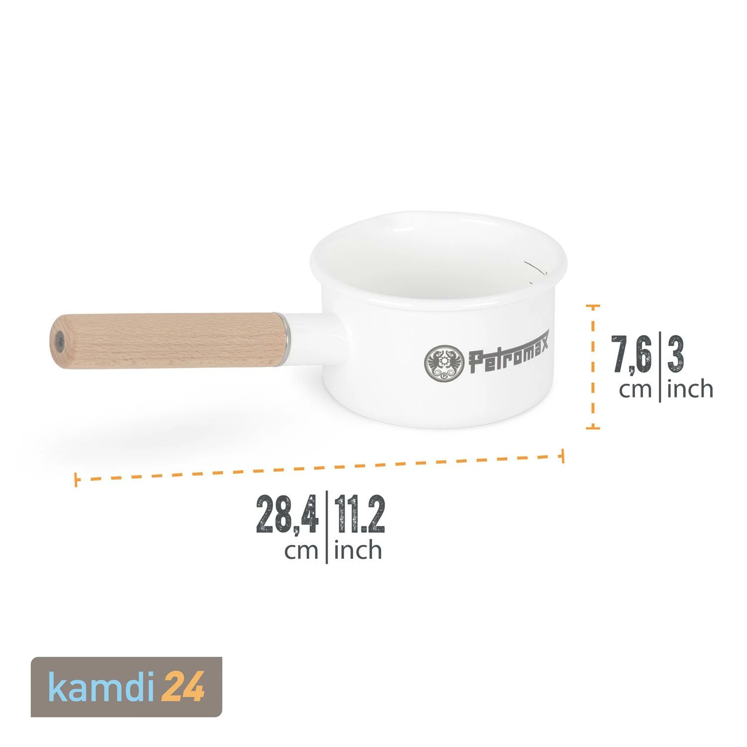 Petromax Emaille-Stieltopf Weiß 500 Ml 6 Petromax Emaille-Stieltopf Weiß 500 Ml – Bild 6