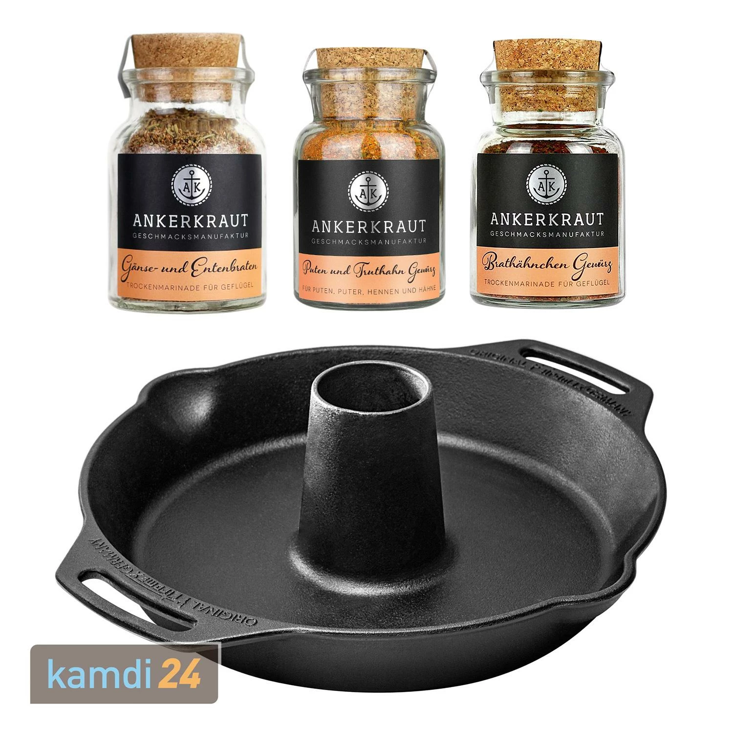 Petromax Geflügelbräter Cf30 Gusseisen Mit Ankerkraut Gewürzen 1 Petromax Geflügelbräter Cf30 Gusseisen Mit Ankerkraut Gewürzen