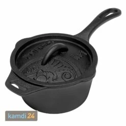 Petromax Kr1 Gusseiserne Kasserolle Mit Deckel 1 Liter