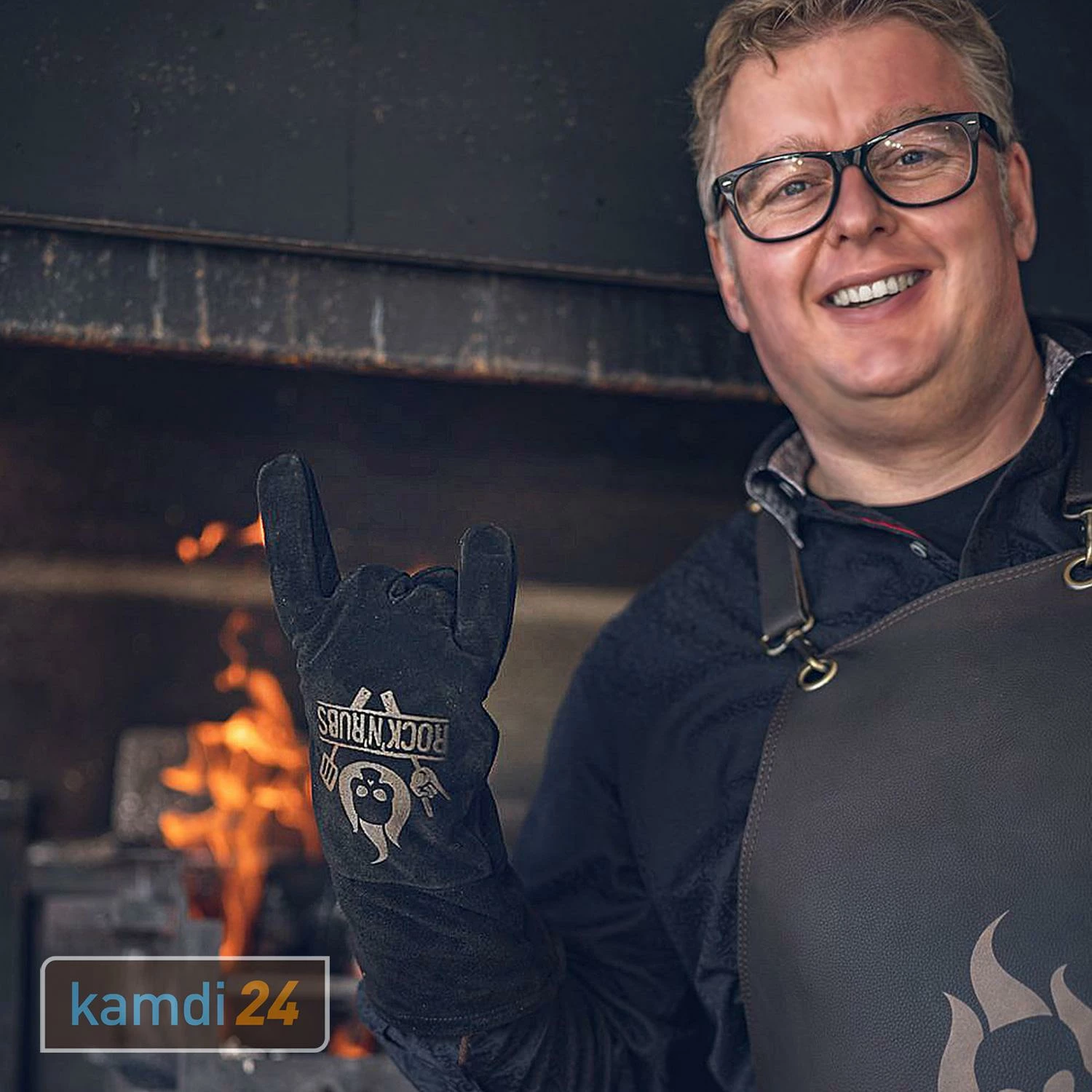 Rock'n'Rubs Grillhandschuhe XL Leder 2 Rock'n'Rubs Grillhandschuhe XL Leder – Bild 2