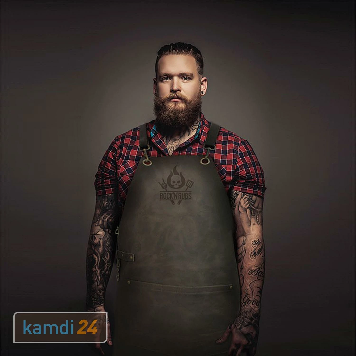 Rock'n'Rubs Grillschürze Leder Cognac Crunch 4 Rock'n'Rubs Grillschürze Leder Cognac Crunch – Bild 4