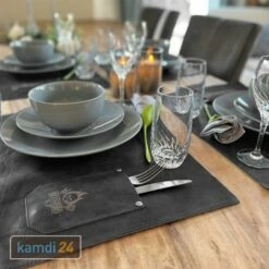 Rock'n'Rubs Tisch-Set Aus Leder Anthrazit 8 Rock'n'Rubs Tisch-Set Aus Leder Anthrazit -WEBER Verkäufe rocknrubs tisch set aus leder anthrazit 23972 m 3