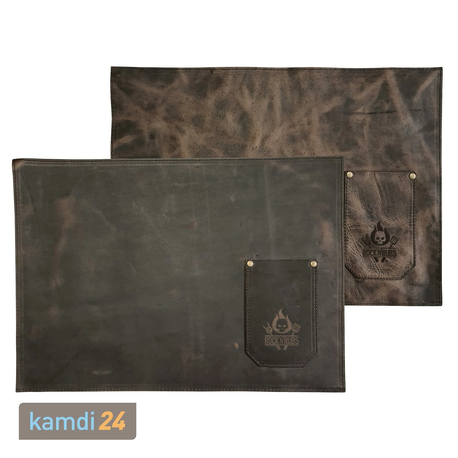 Rock'n'Rubs Tisch-Set Aus Leder Cognac Crunch 3 Rock'n'Rubs Tisch-Set Aus Leder Cognac Crunch – Bild 3